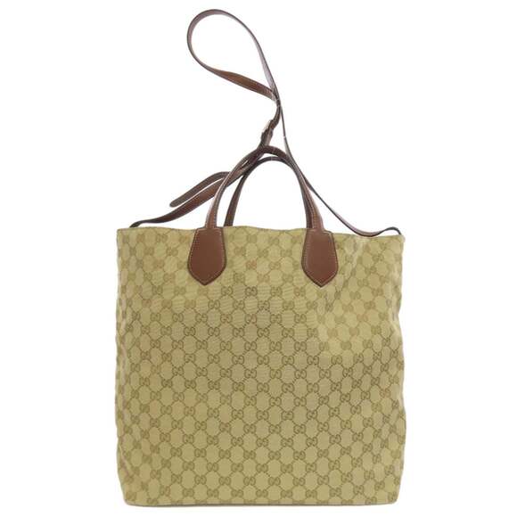 GUCCI Brown Canvas Tote Bag - Picture 2 of 11